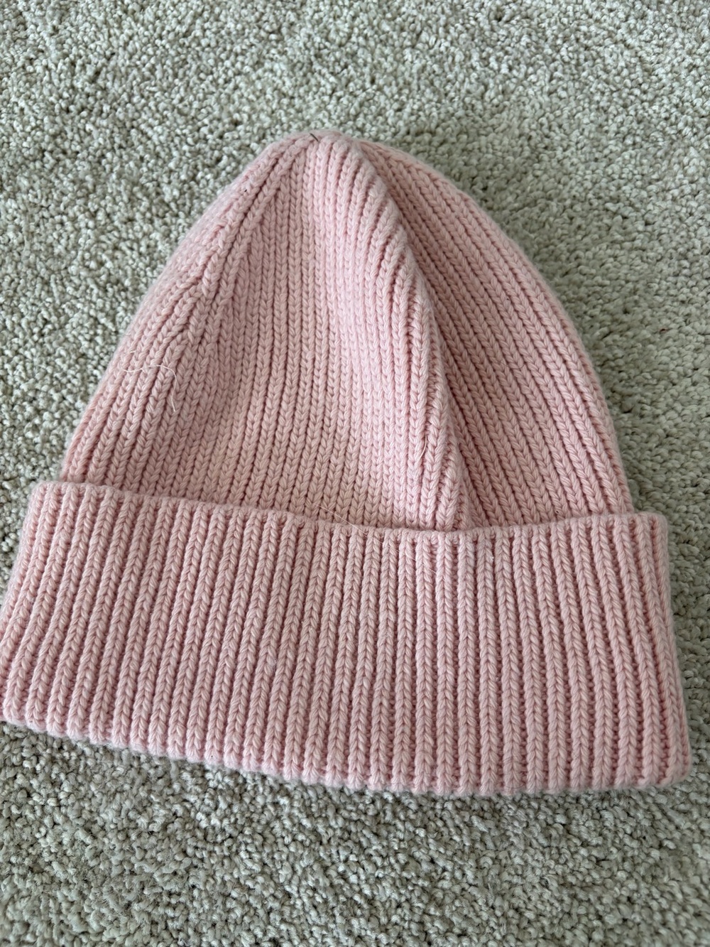 Old Navy Light Pink Ribbed Knit Beanie for Kids